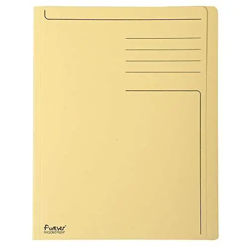 Produktbild: Exacompta 441002E 100er Pack Aktendeckel Forever mit Beschriftungsfeld aus Recycling Karton 280g für DIN A4 sand Sammelmappe Dokumentenmappe ideal für Büro und Schule