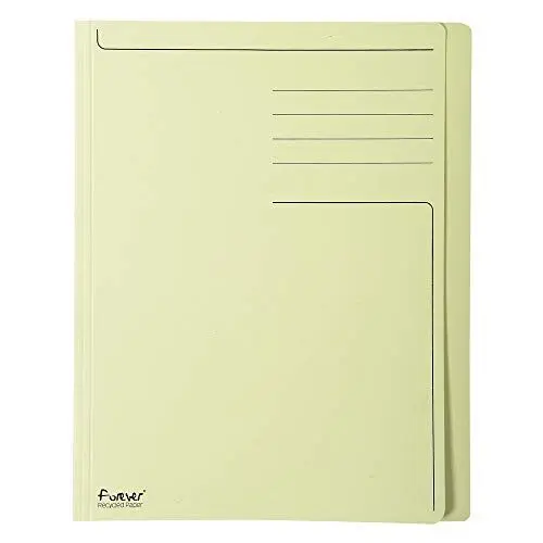 Produktbild: Exacompta 441005E 100er Pack Aktendeckel Forever mit Beschriftungsfeld aus Recycling Karton 280g für DIN A4 gelb Sammelmappe Dokumentenmappe ideal für Büro und Schule