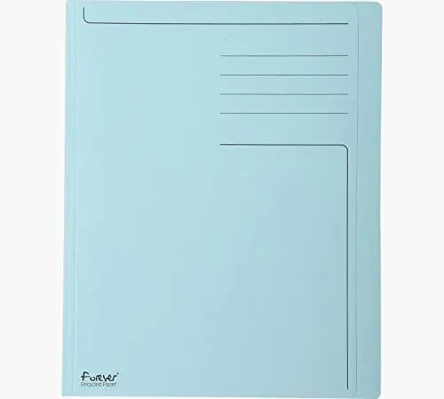 Produktbild: Exacompta 441006E 100er Pack Aktendeckel Forever mit Beschriftungsfeld aus Recycling Karton 280g für DIN A4 hellblau Sammelmappe Dokumentenmappe ideal für Büro und Schule