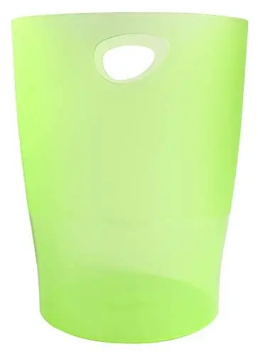 Produktbild: Exacompta 45397D ECOBIN Papierkorb Iderama 15 Liter mit Griffen. Eleganter und robuster Papierkorb und Mülleimer im modernen Design apfelgrün