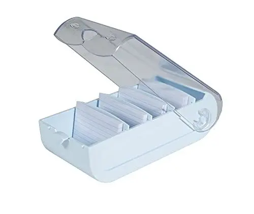 Produktbild: Exacompta 5339623D Lernkartei Bunnybox DIN A8 quer inklusive 100 Karteikarten. Karteikartenbox zum einfachen Vokabeln lernen dank 5-Fächer-Lernsystem für 600 Karteikarten 1 Stück Zufallsfarbe