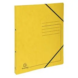 Produktbild: Exacompta 542559E Ringhefter mit Gummizug. Aus extra starkem Colorspan-Karton 2 Ring-Mechanik DIN A4 Füllhöhe 14 mm gelb Ring-mappe Ringbuch Hefter