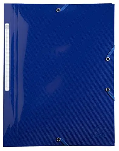 Produktbild: Exacompta 55110E Premium Kunststoff-Einschlagmappe BeeBlue aus blickdichtem Recycling-Kunststoff mit 3 Klappen und 2 Gummizügen DIN A4 1 Stück Zufallsfarbe Blauer Engel