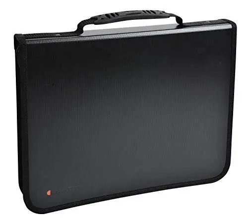 Produktbild: Exacompta 55634E Konferenzmappe Exafolder 36cm x 27cm mit Reißverschluss und Henkel aus Kunststoff. Schwarzer Organizer mit austauschbarem Block schwarz