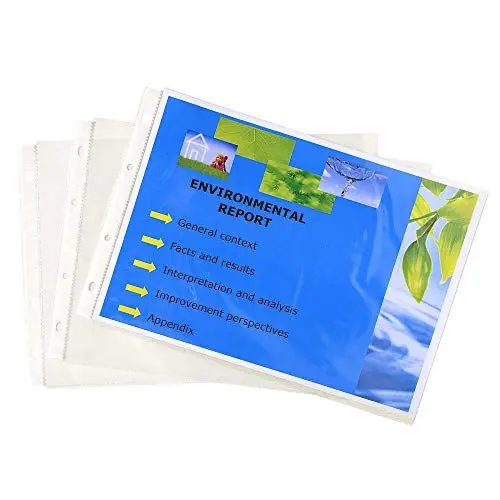 Produktbild: Exacompta 5734E 20er Pack PP-Kunststoff Prospekthüllen Standard. Für DIN A4 Quer transparent glasklar oben offen Klarsichtfolie Plastikhülle Klarsichthülle ideal für Ordner Ringbücher und Hefter