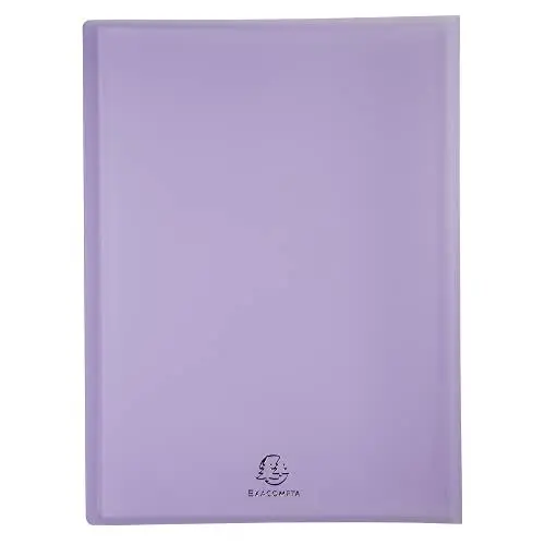 Produktbild: Exacompta 5839E Sichtmappe KreaCover Pastell aus Kunststoff DIN A4 mit 30 Klarsichthüllen, 60 Sichten, Tasche am Vorderdeckel zum selbstgestalten, Aktenhülle, Prospekthülle, 1 Stück Zufallsfarbe