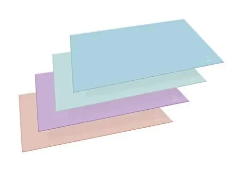 Produktbild: Exacompta 60196DU Schreibunterlage Aquarel aus extra starkem Karton, perfekt für Büro und Homeoffice, Zufallsfarbe 58,5x38,5x0,5 cm Schreibtischunterlage kompatibel mit optische- und Lasermaus