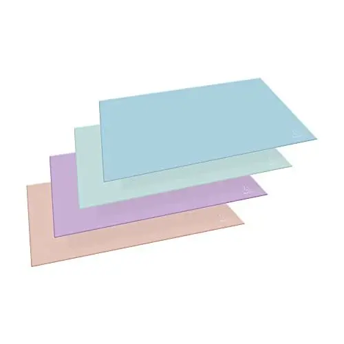 Produktbild: Exacompta 60196D 8er Pack Schreibunterlage Aquarel aus extra starkem Karton, perfekt für Büro und Homeoffice, farbig sortiert 58,5x38,5x0,5 cm Schreibtischunterlage für optische- und Lasermaus