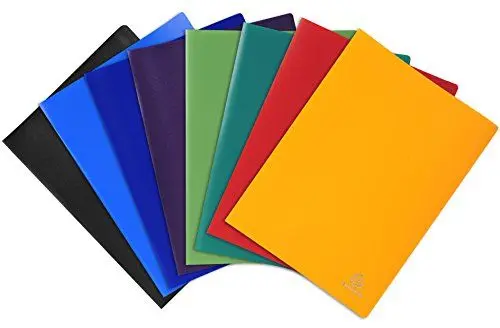 Produktbild: Exacompta 8510E 25er Pack Premium Sichtmappe aus blickdichten Kunststoff DIN A4 mit 10 Klarsichthüllen, 20 Sichten, farbig sortiert, perfekt für die Schule und das Büro Aktenhülle, Prospekthülle