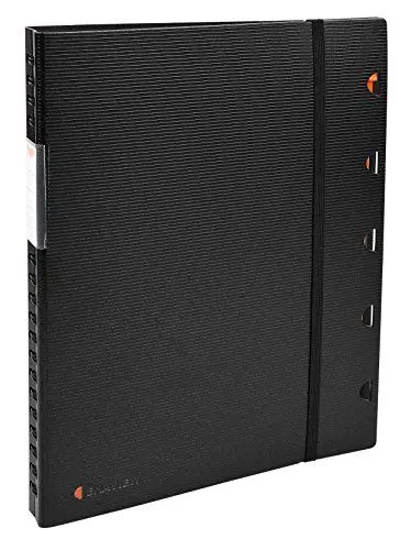 Produktbild: Exacompta 85434E 1 Exaview Dokumentenmappe Verschluss mit Gummiband und herausnehmbaren Trennblättern Hardcover mit Spiralbindung 40 Hüllen (80 Ansichten) Abheftbares Format A4 Farbe Schwarz