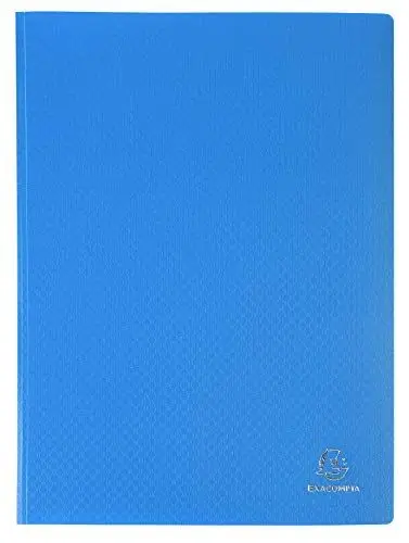 Produktbild: Exacompta 8852E Sichtmappe Opak PP blickdicht, 24 x 32 cm, für DIN A4, 50 Kristallhüllen, hohe Transparenz, 1 Stück, blau