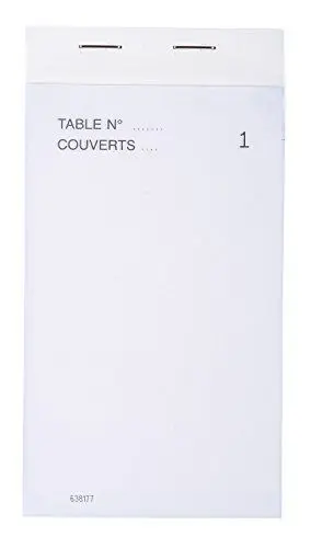 Produktbild: Exacompta - Ref. 96201E – Packung mit 10 Blöcken – Restaurantauftragsbuch – 50 weiße Blätter in 2 nummerierten Exemplaren – Vertikales Format 8 x 15 cm