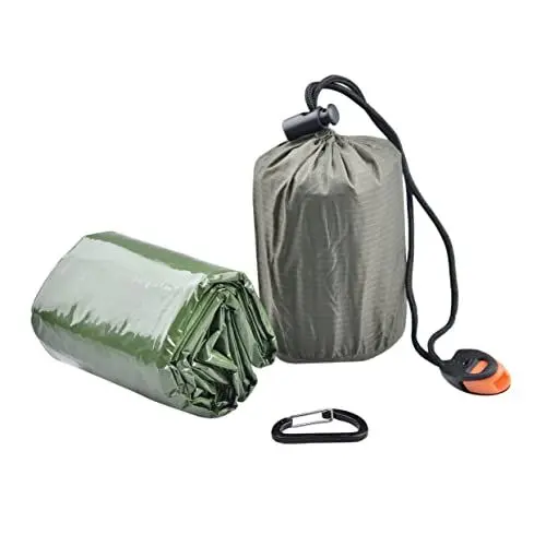 Produktbild: EXAOMBLE Aluminiumfolienmatte Notfalldecke Wärmedecken Rettungsdecke Schlafsack Outdoor Camping Isomatte Warmhaltedecke Überlebensschlafsack