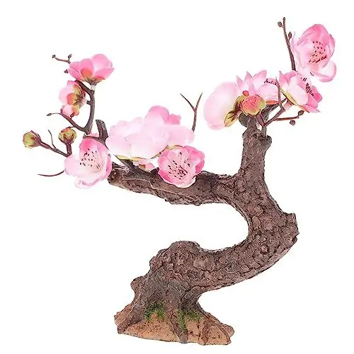 Produktbild: EXAOMBLE Künstlicher Baum Deko Miniatur Pflaumenbaum Für Tisch Elegantes Kunstpflanzen Ornament Für Zuhause Hotels Und Restaurants Realistische Gestaltung Pflegeleicht Und Stabil