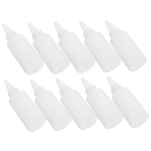 Produktbild: EXCEART 100st Flasche Drücken Bindefarbe Für Kinder Quetschflasche DIY- Pigmentflasche Gewürzflasche Flaschen Mit Augentropfen Squeeze-abgabe Gewürz Flasche Plastik Weiß Präzision