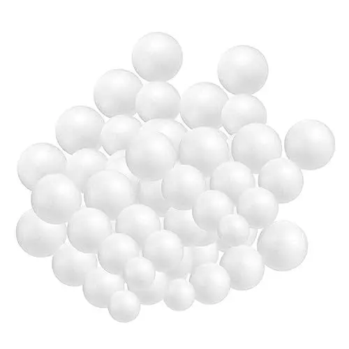Produktbild: EXCEART 100st Weiße Schaumstoffkugel Weißer Bastelschaum Leere Kugeln Dekorationen Party Styroporkugeln Hochzeitsschäume Schäume Ornament Schaumkugeln Selber Machen Requisiten Kuchen