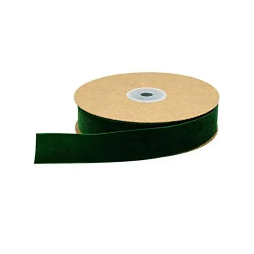Produktbild: EXCEART 10m Samtband Schleifenband Zierband Verpackungsband Geschenkband Schmuckband zum Nähen Dekoration für Haarschmuck Kranz Deko DIY Schleife Bogen Hochzeit Tischdeko 2,5cm Dunkelgrün