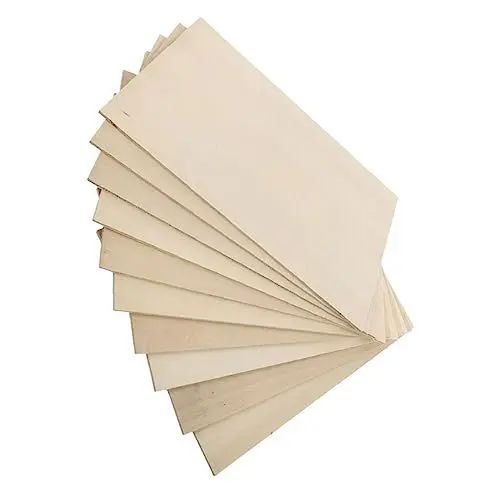 Produktbild: EXCEART 10st Brett Aus Lindenholz Unbemalte Holzausschnitte Holzplatten Basteln Holzplattenmodell Lindenholzplatten Hobby-holzbretter Holzbrett Zum Basteln Mdf-platte Untersetzer Planke