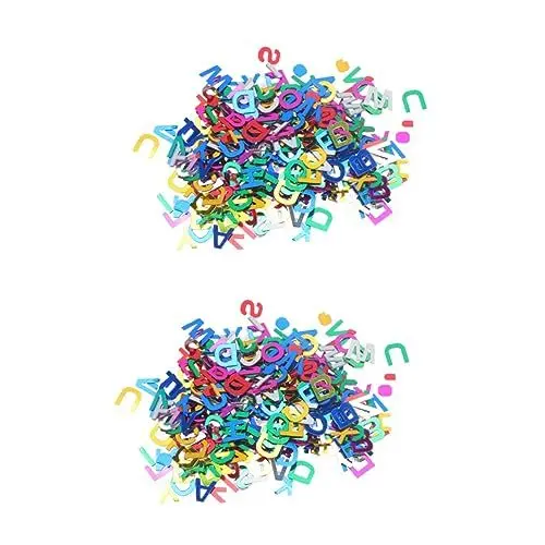 Produktbild: EXCEART 2 Sätze Streusel-konfetti-buchstaben Hochzeits- Und Tischdekoration 8 Mm Kunststoff-alphabet Partydekorationen Für Geburtstagsfeiern 6000 Stück * 2