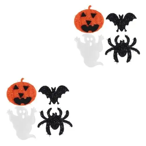 Produktbild: EXCEART 120 Stk Halloween Klebriges Tuch Hut Zubehör Aufnäher Zum Nähen Handgemachte Aufkleber Weihnachtsaufkleber Flicken Zum Aufbügeln Niedlich Applikation Für Kleidung Geist Patch Stoff
