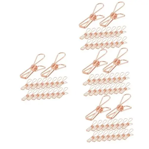 Produktbild: EXCEART 120 Stk Zelt Metallclip Klammern für das Handwerk Draht-Chip-Clips Bild Zelte Chips kleine Chipclips Metallklammern Lebensmittel Verschlussclip Jörgensen Elliot-Ordner Tasche Stahl