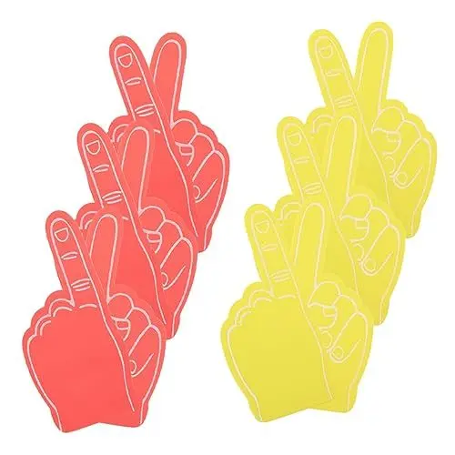 Produktbild: EXCEART 12St spaß The Pleasure Cheerleader Schaumfinger Fußballschaumfinger Geschenke Schaumfinger für Sportveranstaltungen Cheerleader-Finger Mehrfarbig Requisiten Bommel