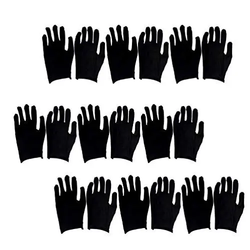 Produktbild: EXCEART 12 Paare Baumwolle Handschuhe Handschutz Arbeitshandschuhe Baumwollhandschuhe für Hautpflege Schmuck Untersuchen Werkstatt Arbeit Cosplay Kostüme Dünn