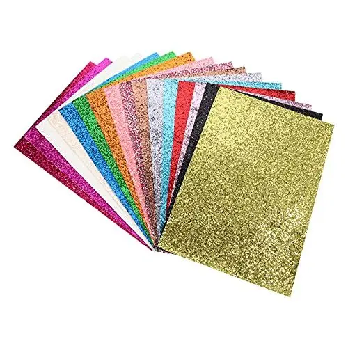 Produktbild: EXCEART 16 STK Stücke Aus Ledergewebe Lederreste Werkzeugsatz Aus Leder Kunstleder Leder Stoff Leder Zum Basteln Gesteppter Stoff Kit Zur Lederherstellung Sanft Ohrringe A4 Pu-Leder
