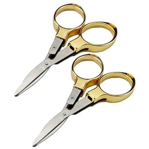 Produktbild: EXCEART 1 Satz 8-wörter-klappschere Sicherheitsschere Multifunktionsschere Stoffschere Häkelschere Verbandsschere Astschere Scissors Scherenset Edelstahlschere Rostfreier Stahl Golden 2st