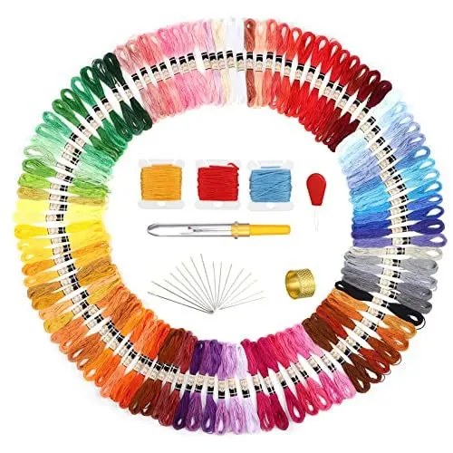 Produktbild: EXCEART Komplettes Kreuz-Set 1 Set Stickgarn-Set Garn Handstickset Für Anfänger