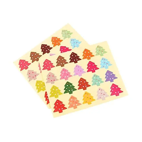 Produktbild: EXCEART 1 Set 12 Blätter Verpackungsaufkleber Bunte Verpackungsmaterialien Für Bunte Versiegelungsaufkleber Verpackungsmaterialien