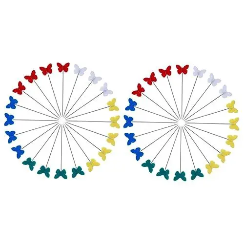 Produktbild: EXCEART 200 STK nähbedarf nähen zubehör näh zubehör Schmetterlingsnadeln näh zubehor zubehör nähen Sewing Accessories Handarbeitsbedarf Farbige Stecknadeln Haushalt Stift gerade Nadel