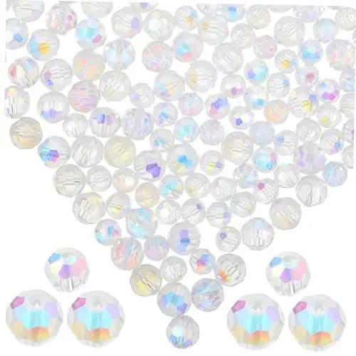 Produktbild: EXCEART 200st Glasarmbandperlen Perlen Für Armband Glasohrringe Perlen Runde Glasperlen Dekorative Kleine Perlen Runde Edelsteinperlen Glas-abstandsperlen Perlen Klein Runden Kunsthandwerk