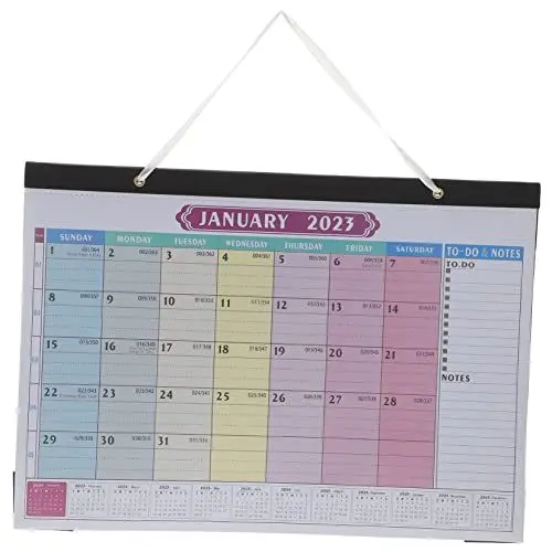 Produktbild: EXCEART 2023 Monatskalender Wandkalender Für Zuhause Und Büro Praktischer Wandhänger Mit Monatsübersicht Für Effektive Planung Und Organisation