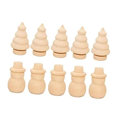 Produktbild: EXCEART 20St Weihnachtsschmuck Weihnachtsbaumpflock Puppe weihnachtsdeko Weihnachten Hausdekorationen für zu Hause Haushalt Kunsthandwerk Baby dekorative Gegenstände Ornamente Bambus