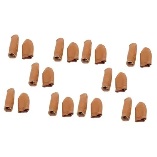 Produktbild: EXCEART PU Leder Fingerschutz 20 STK Fühlte Spaß zum Nadelfilzen Fingerschutz filzen Werkzeug Handarbeit Handarbeit Fingerhüte Abdeckung Handbuch Fingerauflage