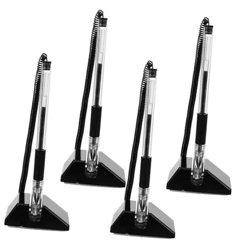 Produktbild: EXCEART 20 Stk Büro-gelstift Schreibstift Bürostift Mit Kette Counter-business-stift Selbstklebender Stifthalter Bank Schreibtischstift Stifte Rotierender Stift Empfindlich Plastik