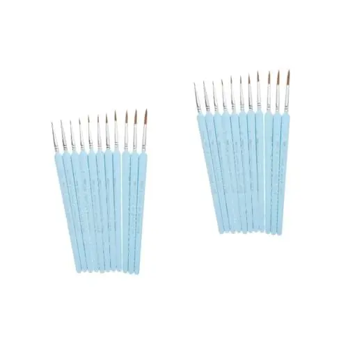 Produktbild: EXCEART 22 STK Zeichenstift Pinsel acrylbilder mequares Detailer nageloel Drawing Pencils Miniaturfarbe Farbe für Miniaturmalerei Gouache Hakenstift Glasur einstellen Umrissstift Eisen