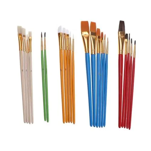 Produktbild: EXCEART 25 STK Malutensilien Für Kinder Farbmarker Für Kinder Kinderanzug Wandfarben-Set Malutensilien Für Schüler Hölzern Student Pinsel Gouache