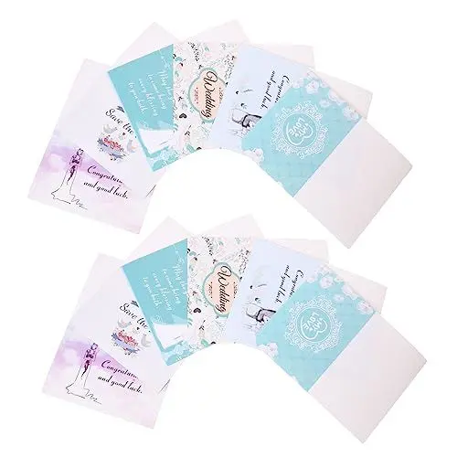 Produktbild: EXCEART 2 Sätze Hinweis mit Umschlag Hochzeitskarte für paar Paar-Ornament Geschenkkarten Blumenkuchendekorationen Verlobungskarte Hochzeitskarten Grußkarte Club Karte Braut Papierstau