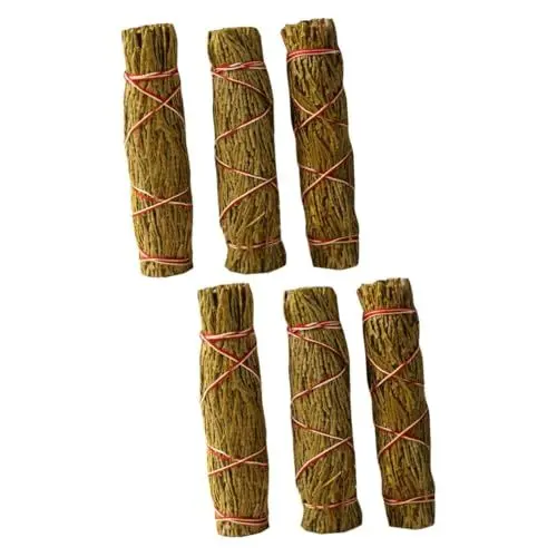 Produktbild: EXCEART 2 Stück 3 Zedernstäbchen Süßgrasgeflecht Pflanzenaroma Heu Sauber Getrockneter Rosmarin Weißer Meditationsbedarf Zedernholz Meditationsstäbchen Zedernholz Smudge Aroma