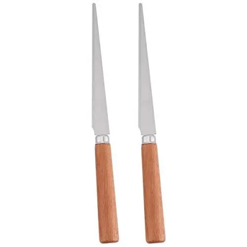 Produktbild: EXCEART 2 Stücke Holzgriff Fetting Messer Holzgriff Lehmmesser Edelstahl Clay Skulptur Messer Töpferlehm Sculptur Metall Werkzeuge für Keramik/Sculpting/Keramik/Polymer- Ton Carving