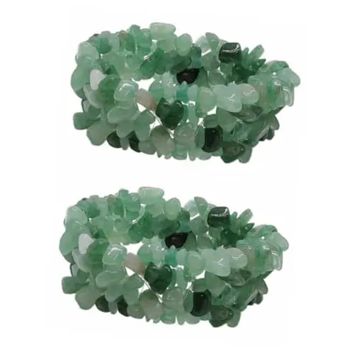 Produktbild: EXCEART 2st Armband Aus Kristallsteinen Für Frauen Edelstein Unregelmäßiges Armband Kristallarmband Armband Aus Kristallperlen Dickes Chakra Rosenquarz Fräulein Elastisches Seil