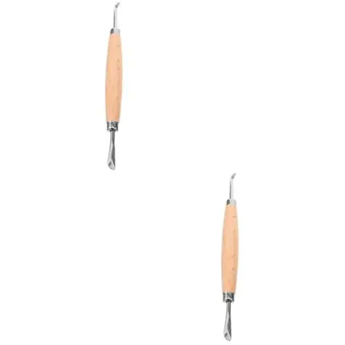 Produktbild: EXCEART 2st Handgefertigte Lederwerkzeuge Präzisionswerkzeuge Aus Leder Kantenglätter Aus Leder Lederkantenschneider Abschrägung Der Ledernähte Arbeitsgeräte Lederwaren Leder Polierer Holz