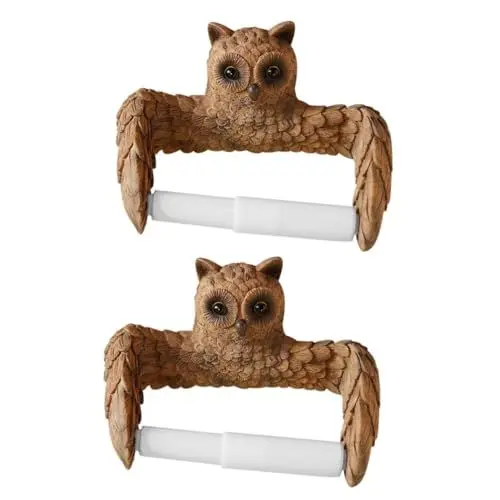 Produktbild: EXCEART 2st Papierhandtuchhalter Gewebeaufhänger Papieraufhänger Toilettenpapierhalter Küchenrollenhalter Toilettenpapierständer Tapetenhalter Für Papierhandtücher Light Brown Harz