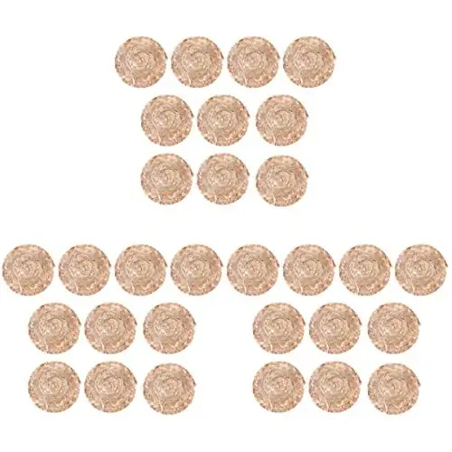 Produktbild: EXCEART 30 STK Puppe Strohhut Kleine Puppenhüte Handgestrickter Strohhut Miniaturen Zum Basteln Mini-partyhüte Mini Chapeu para Bricolage Handwerklich Eimerhut Hölzern Mexiko Puppenhaus
