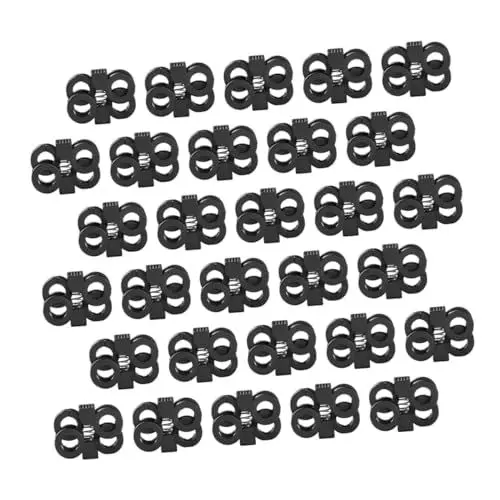 Produktbild: EXCEART 30 Stk Paracord-einstellschnalle Spannschloss Stecker Schnürsenkel Für Turnschuhe Schuh Spitze Schnallen Keine Krawatte Spitze Schloss Schuh Strap Clip Plastik Mit Schloss Zubehör