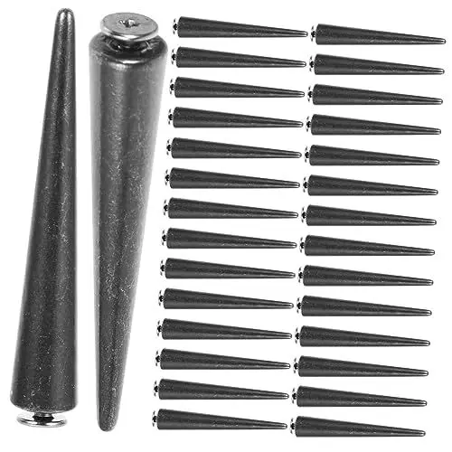 Produktbild: EXCEART 30 Stück Punk-Nieten Punk-Kleidungsspikes Für Kleidung Punk-Diy-Nieten Schuhe Tasche Nietenzubehör Punk-Nieten Basteln Helix-Nieten Punk-Kleidung Diy-Tasche Nieten