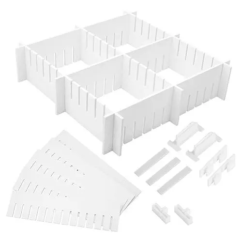Produktbild: EXCEART 34 Stk Schubladenteiler aus Kunststoff kunststoffpaletten plastic tray PP Schubladeneinteilung tiefe Schubladenteiler Schreibtisch-Organizer Schreibtischschublade Schubladenteilung
