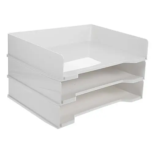 Produktbild: EXCEART 3St Büro-Aktenregal Schicht Brief-Organizer-Schreibtischablage Schreibtischzubehör Schreibtisch-Organizer Schreibtischschublade Dokumentenständer Desktop-Speicherregal Bürobedarf